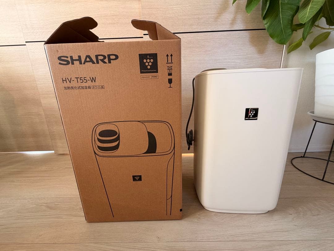 SHARP シャープ 2024年製 加熱気化式 加湿器 HV-T55 ホワイト