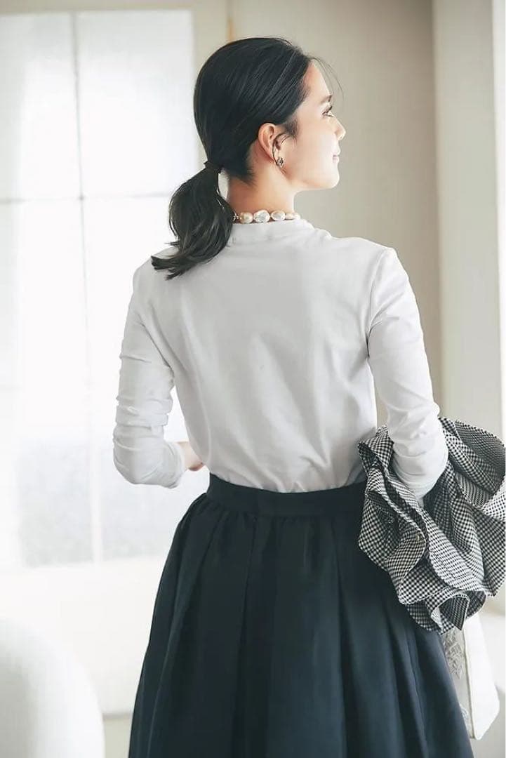 セブンテン　プリントロングTシャツ　（ブラック) M