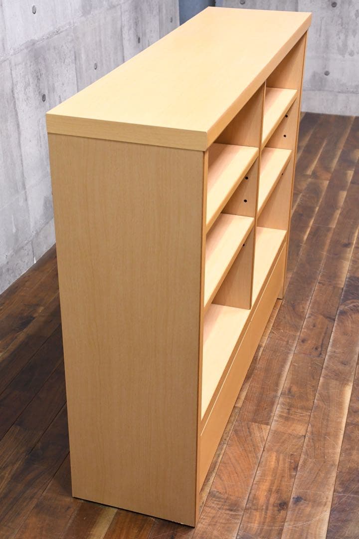 ECK84 生松工芸 セレノ オープン書棚 NA色 ブックシェルフ 本棚 引出し