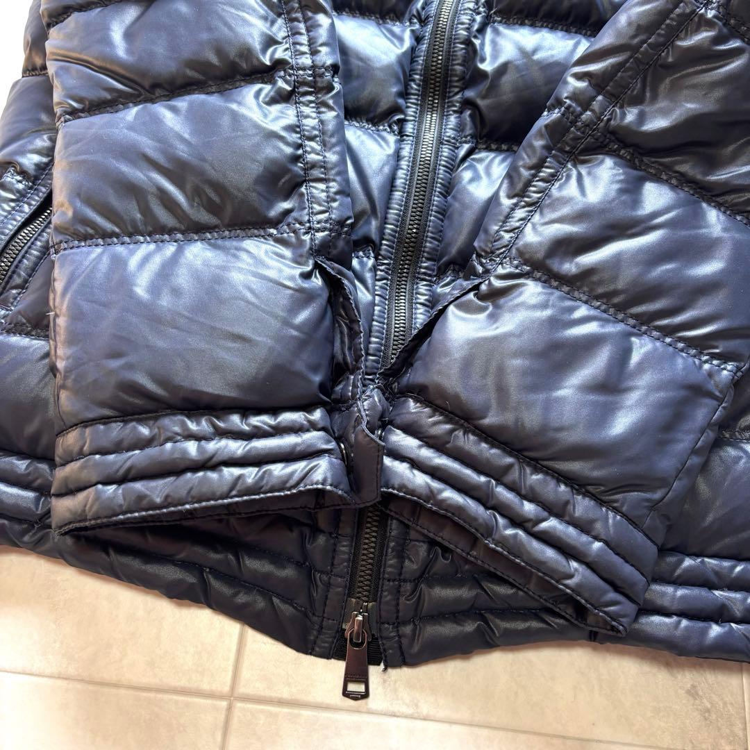 【美品】バーバリーブラックレーベル グースダウンジャケット シルバーフォックス