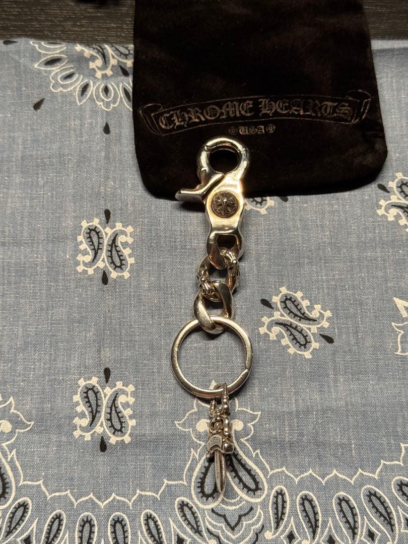 クロムハーツ　キーリング ショート ファンシーチェーン 2リンク　正規品