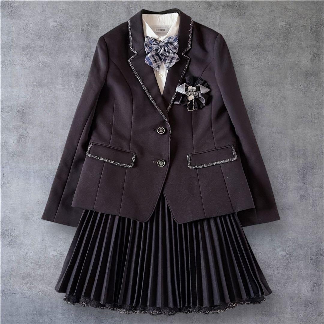 4【美品】ミチコロンドンコシノ　ガールズフォーマルスーツ　160㎝ 5点セット