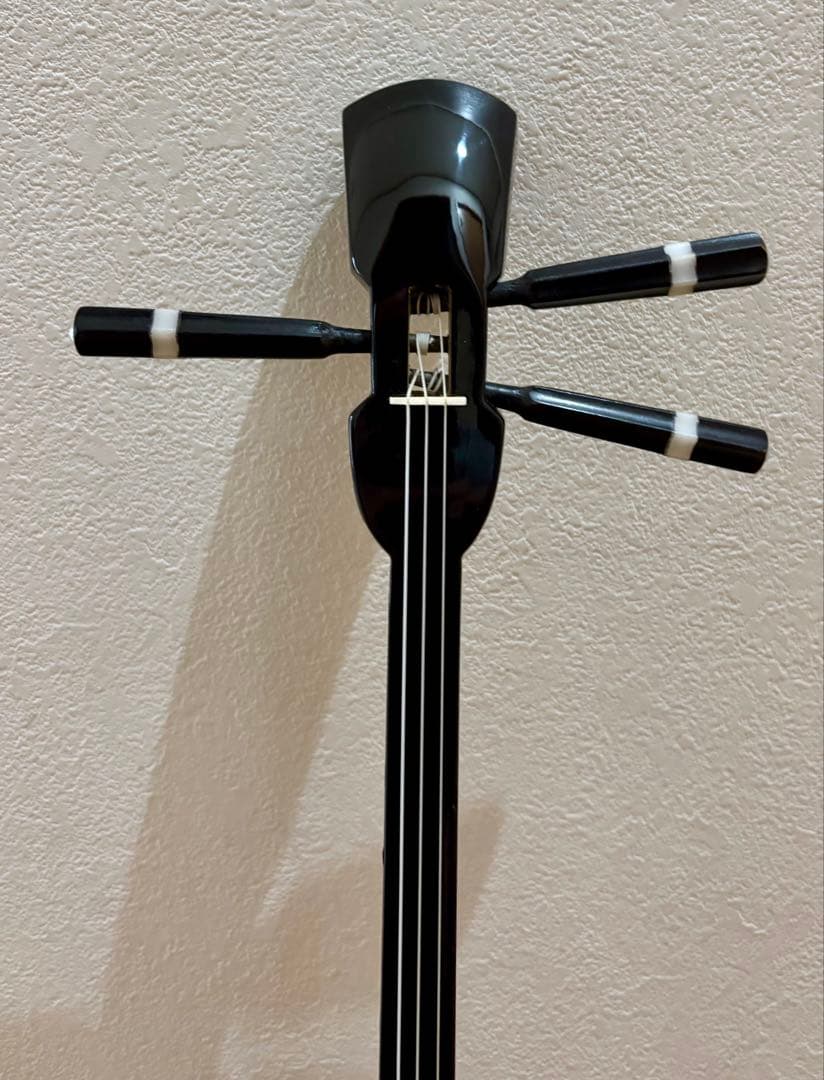 沖縄　三線　人工ヘビ革模様 美品