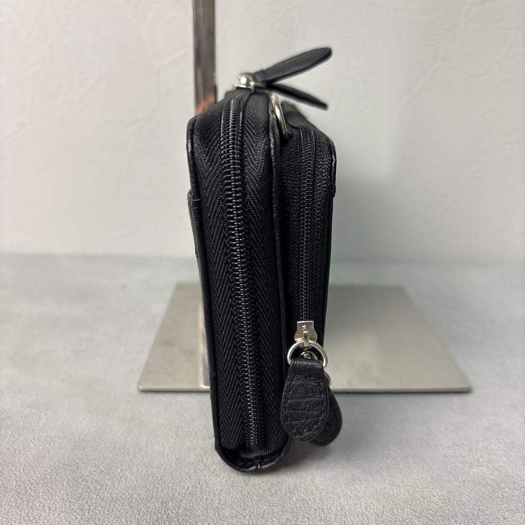 未使用品✨松屋 nordfiume オーストリッチ ショルダーウォレット 本革