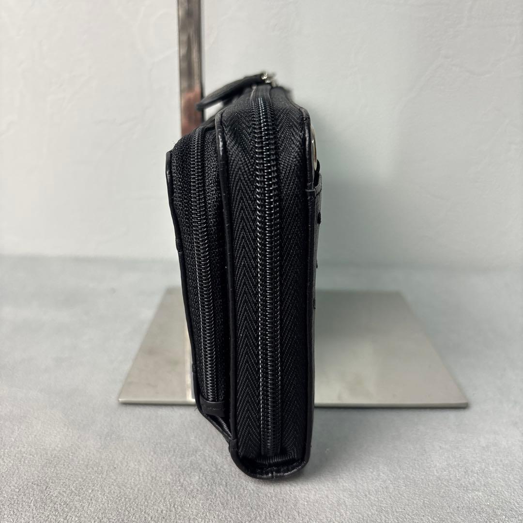 未使用品✨松屋 nordfiume オーストリッチ ショルダーウォレット 本革