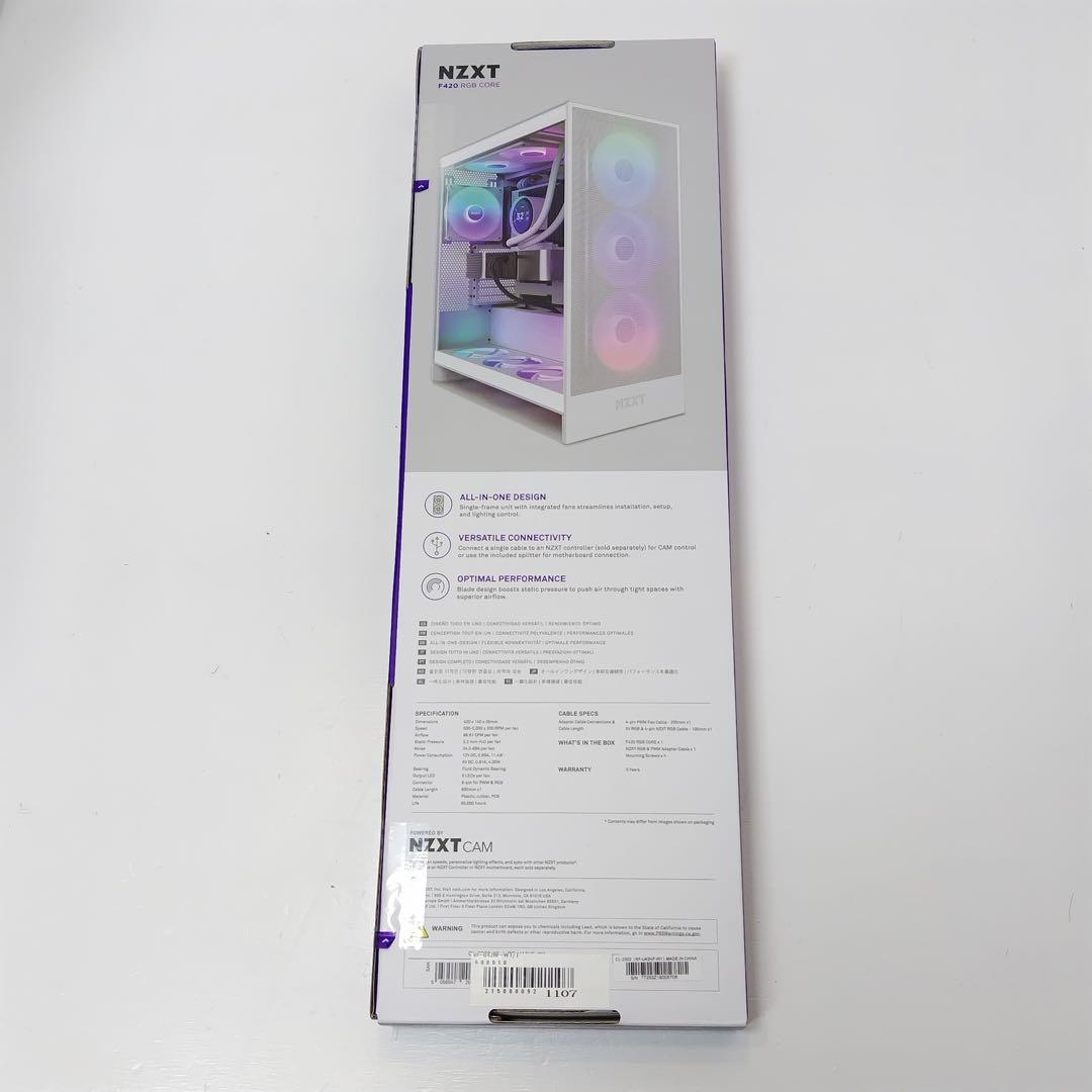 【未開封】 NZXT F420 RGB Core White 420mm 3連