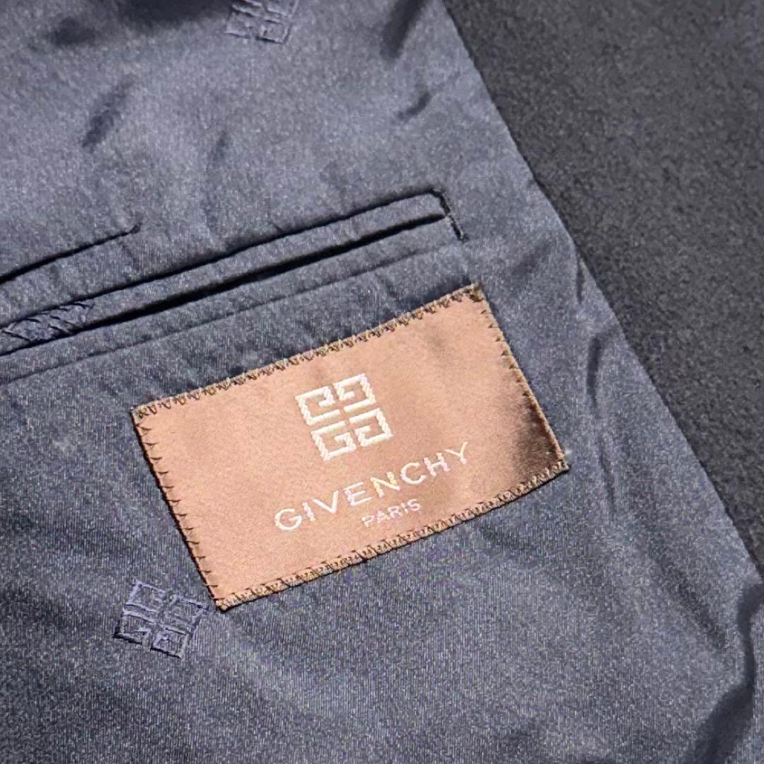 GIVENCHY カシミヤ100% テーラードジャケット　銀ボタン ネイビー