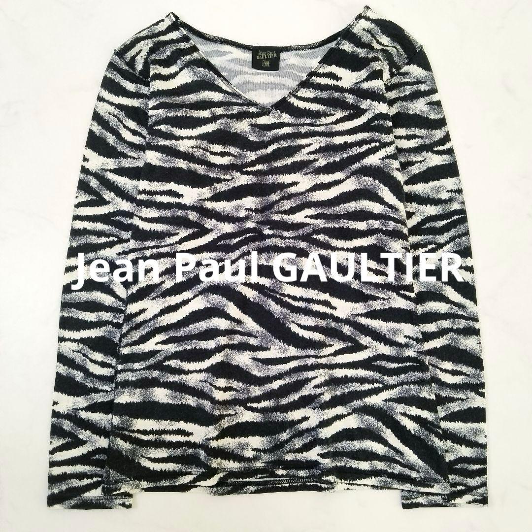 美品　jean paul gaultier FEMME 　ゼブラ柄カットソー