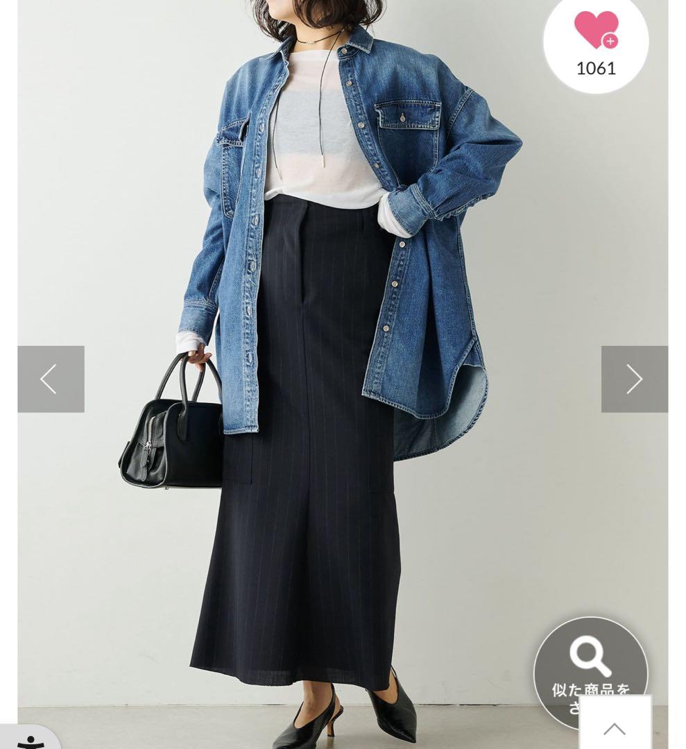 Whim Gazette【インフルエンサーコラボ】刺繍デニムシャツ