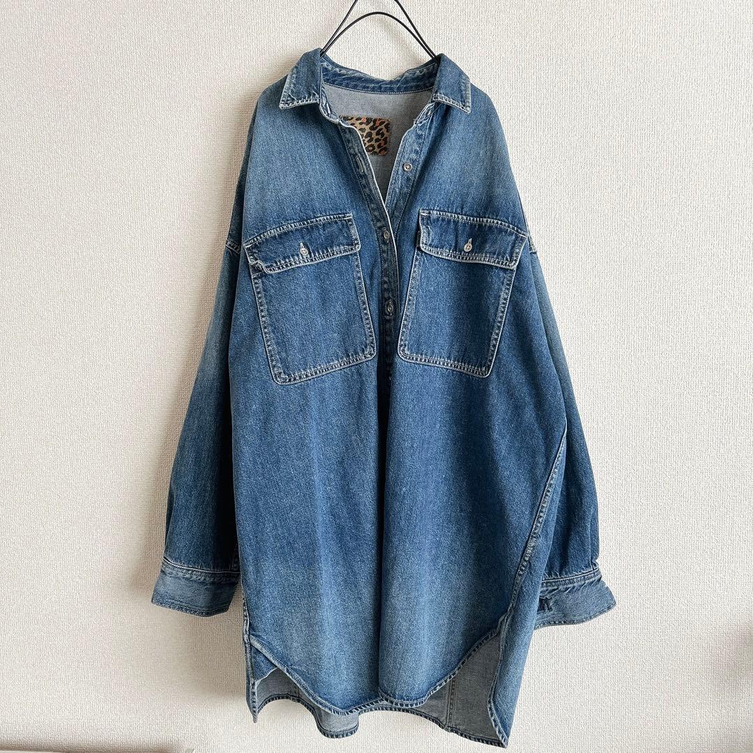 Whim Gazette【インフルエンサーコラボ】刺繍デニムシャツ