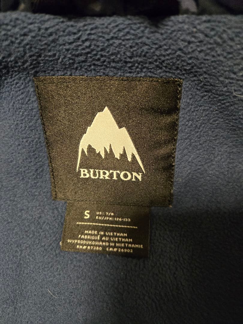 BURTON 子供用 スノーボードウェア 青