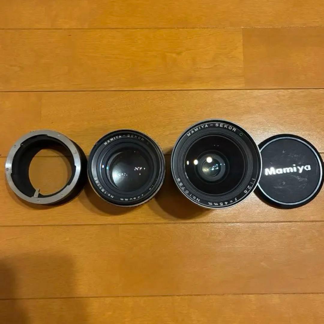 完動美品Mamiya sekor c 80mm f1.9 & 45mm f2.8