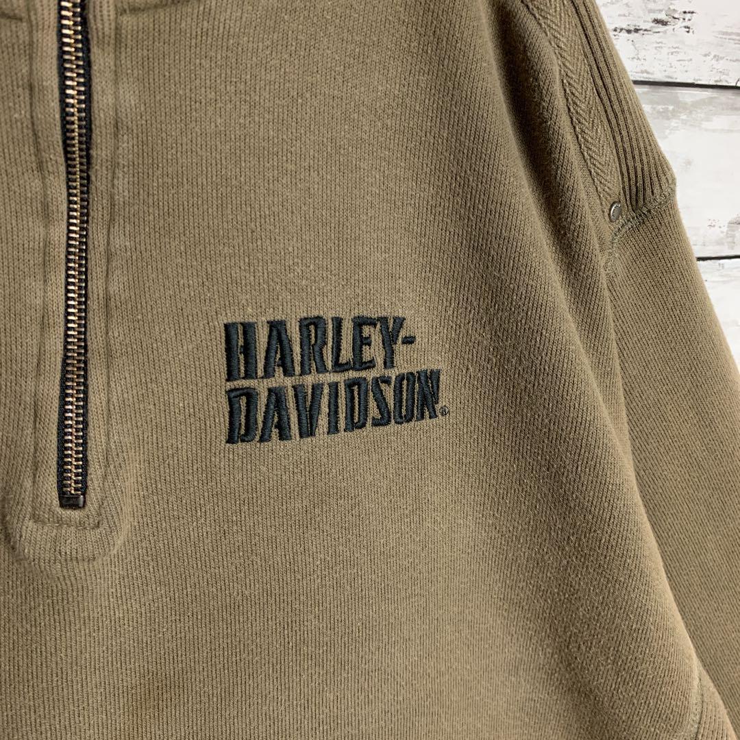 【激レア‼︎】ハーレーダビッドソン◎XL ハーフジップ スウェット C655