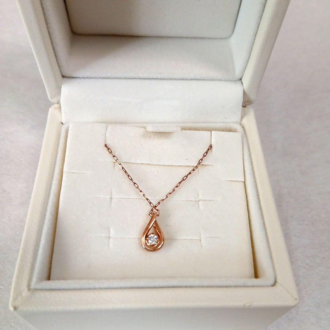 4°C　K10ピンクゴールド ネックレス リバーシブル