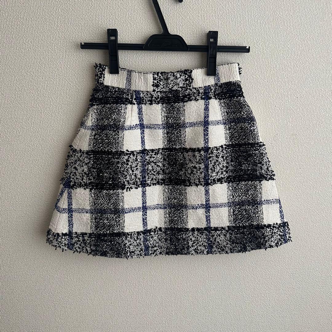 sheller シェリエ TOYZIP ツイードミニスカート