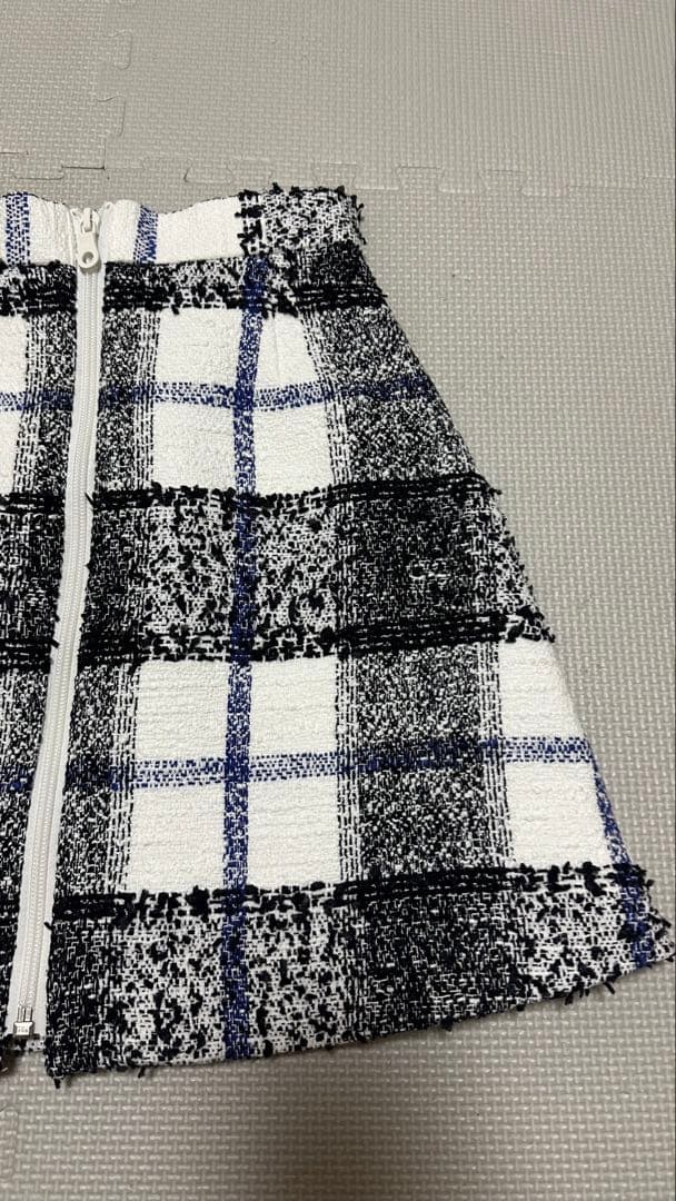 sheller シェリエ TOYZIP ツイードミニスカート