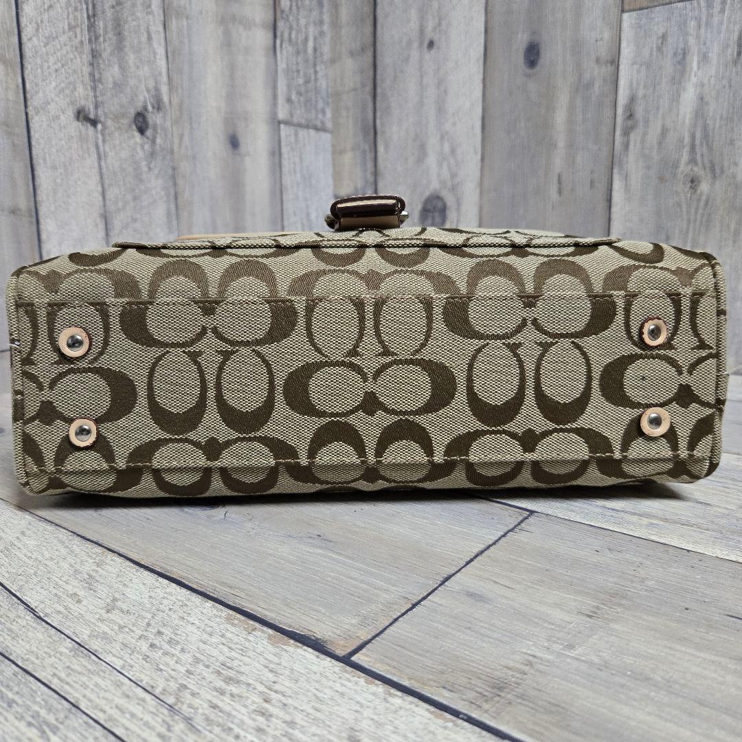 COACH　コーチ　ハンドバッグ　ショルダー　肩掛け　シグネチャー　【極美品】