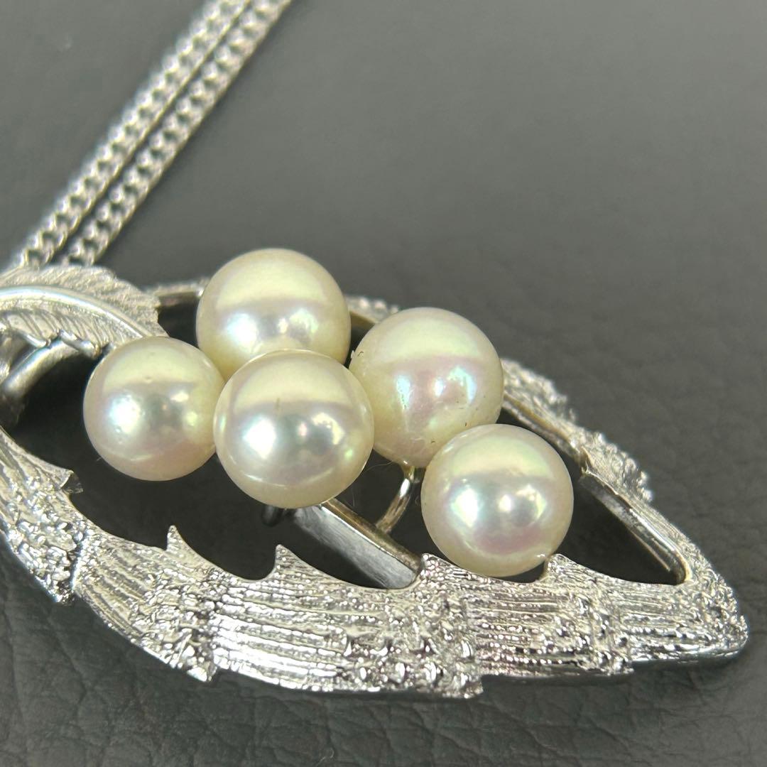 ✨美品 ミキモト Pearl necklace 5P Mマーク ペンダントトップ