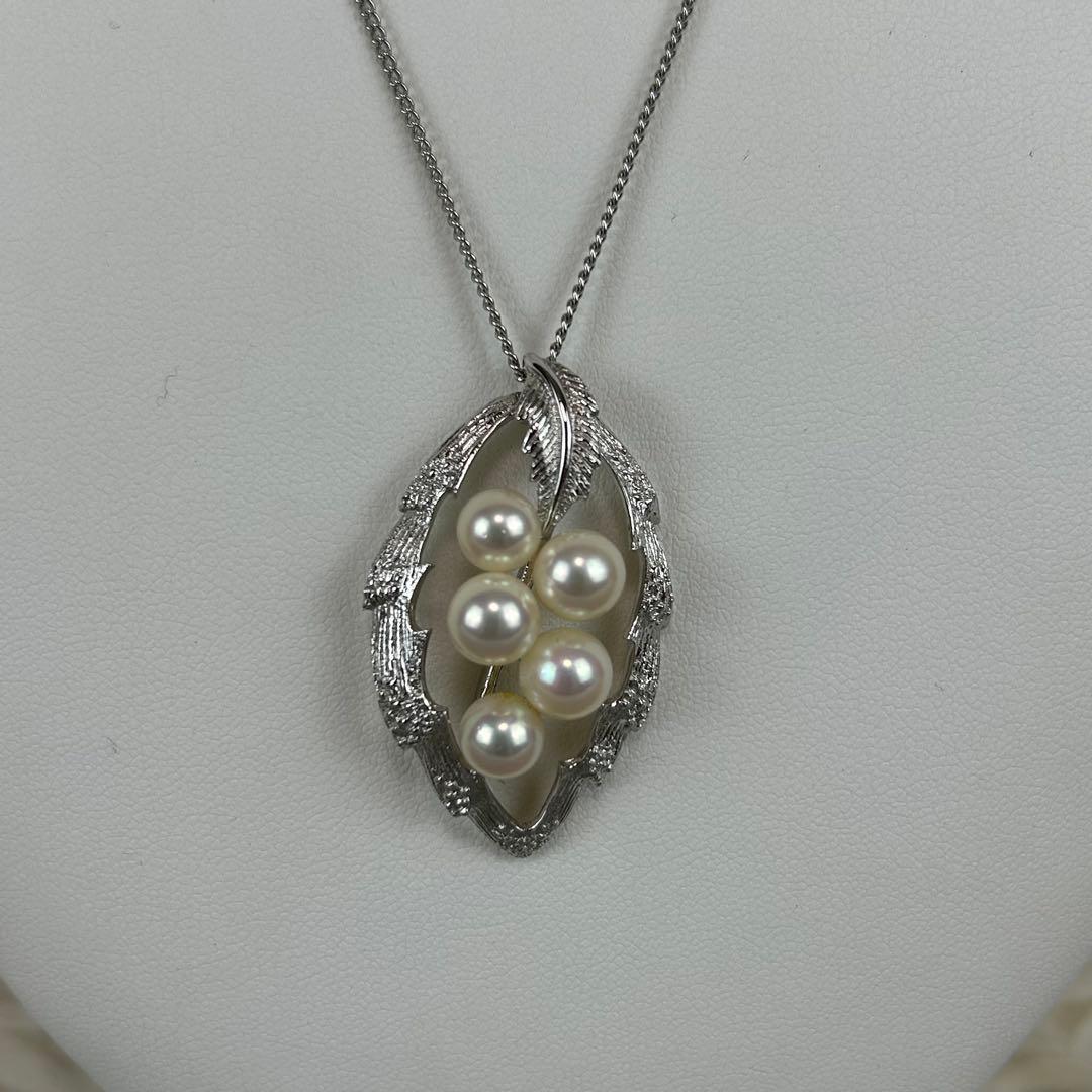 ✨美品 ミキモト Pearl necklace 5P Mマーク ペンダントトップ