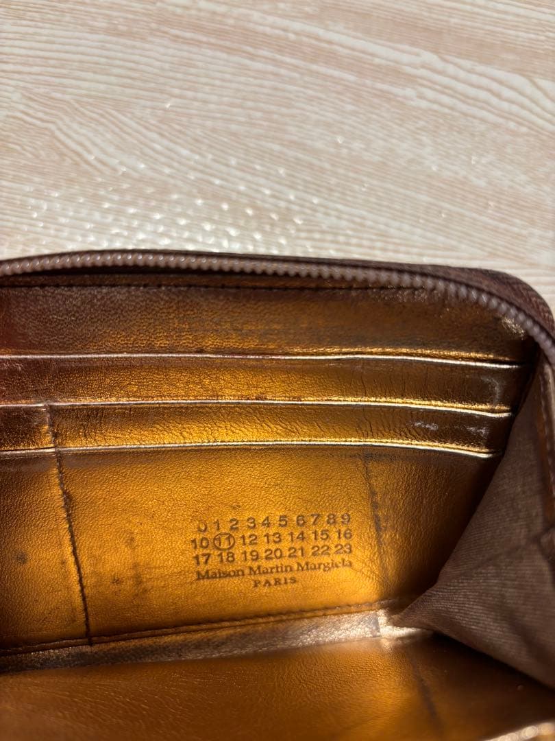 Maison Martin Margiela レザー長財布 ベージュ