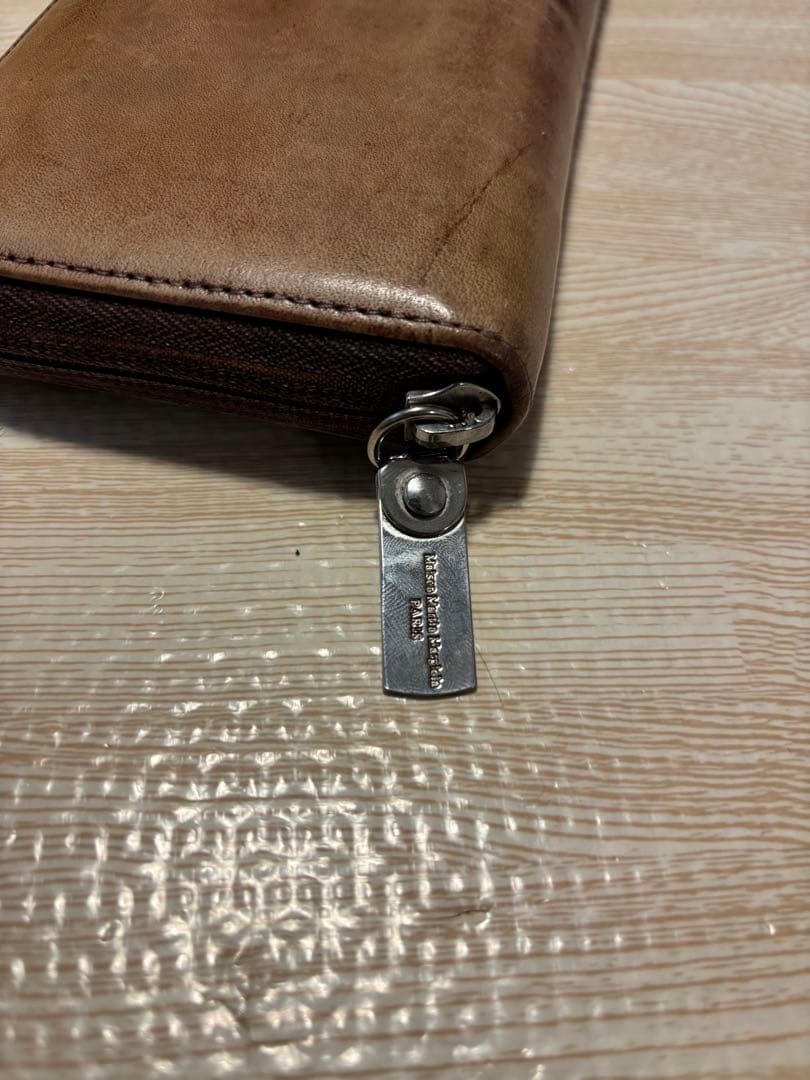 Maison Martin Margiela レザー長財布 ベージュ