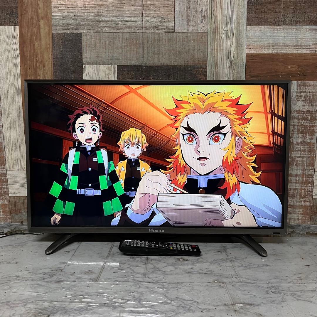 天才肌さん全国送料込ハイセンス32型液晶テレビ外付HDD裏番組録画対応、箱付き
