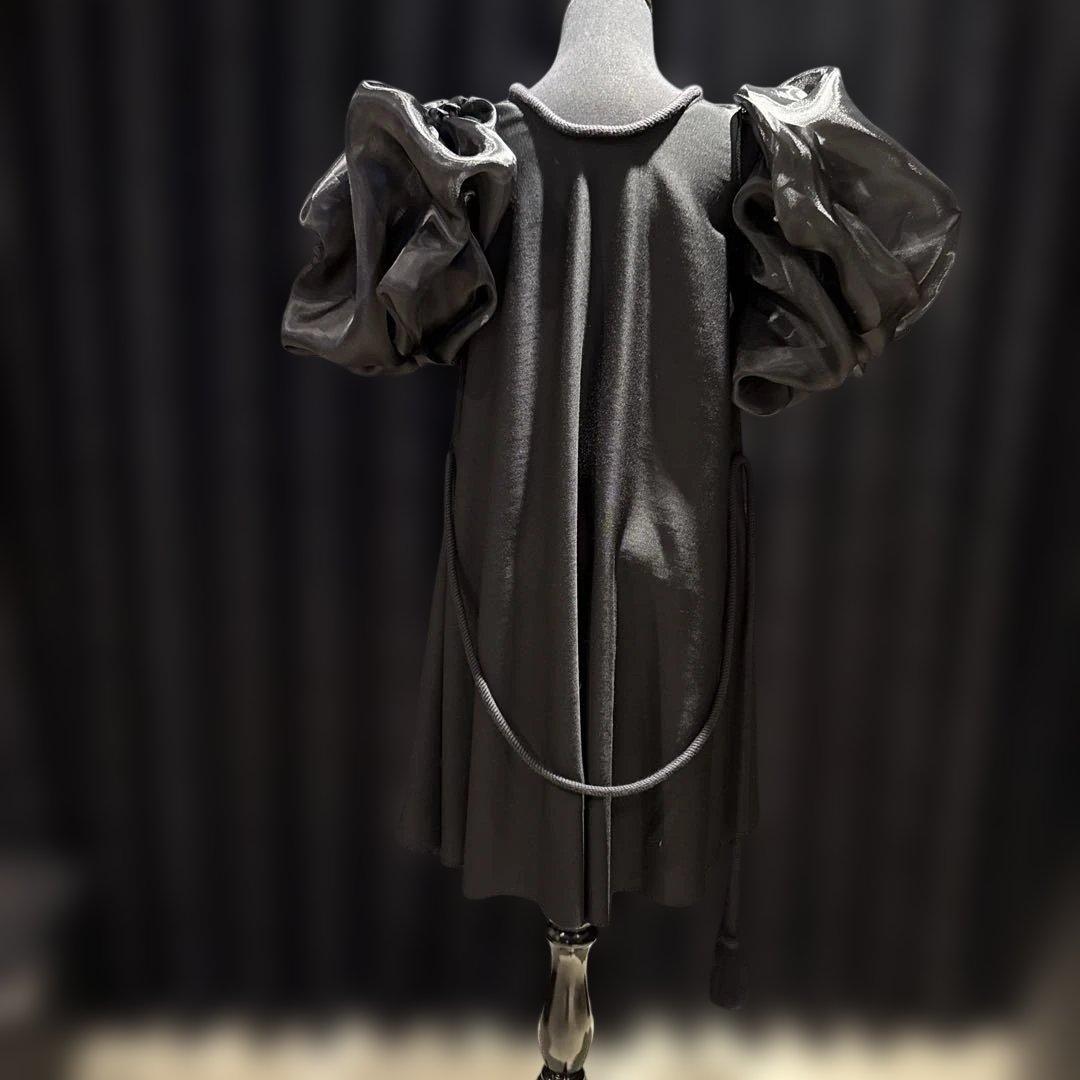 LANVINランバン フラワー刺繍 ビーズ ひざ丈ワンピース 個性的