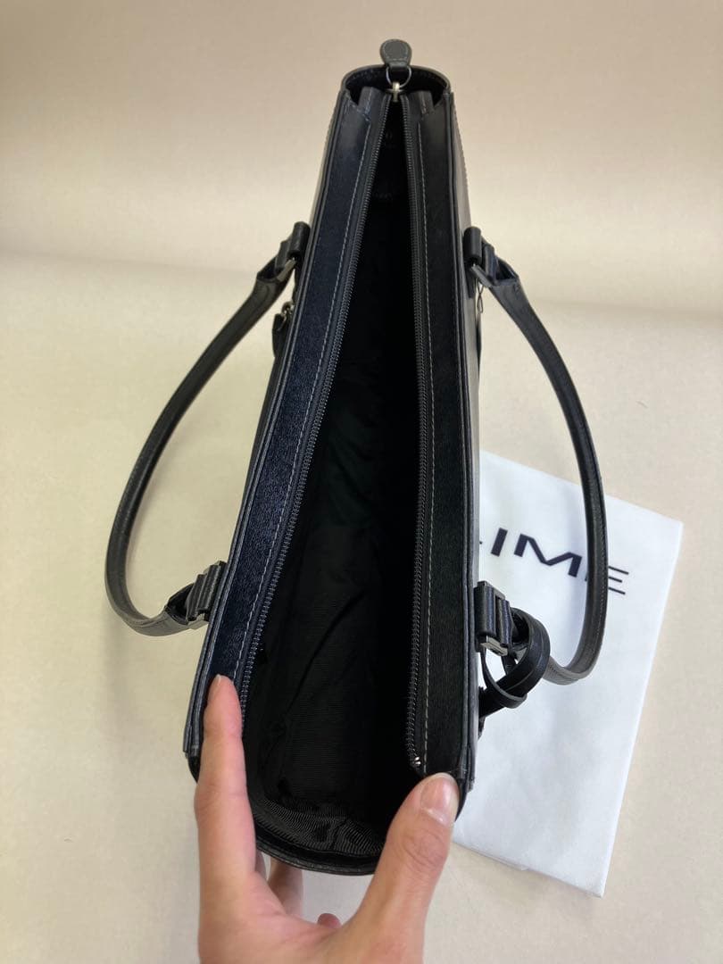 フォーマルバッグ 本革 レディース A4収納 LIME L1244 ブラック