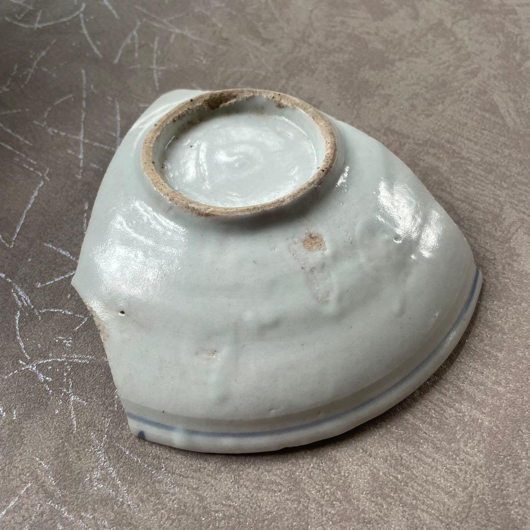 初期伊万里鶺鴒文皿陶片 百間窯 江戸初 古美術 骨董 アンティーク 古伊万里