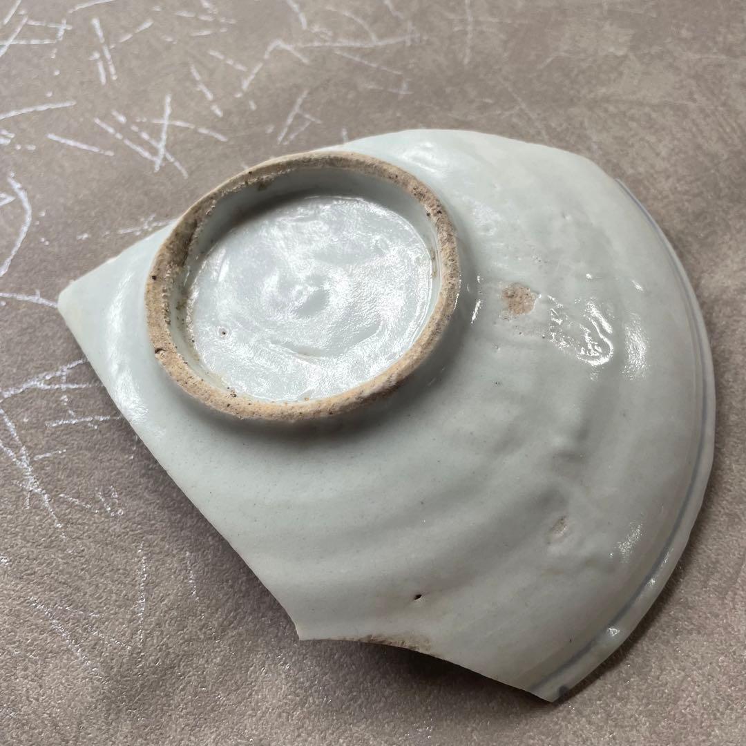 初期伊万里鶺鴒文皿陶片 百間窯 江戸初 古美術 骨董 アンティーク 古伊万里