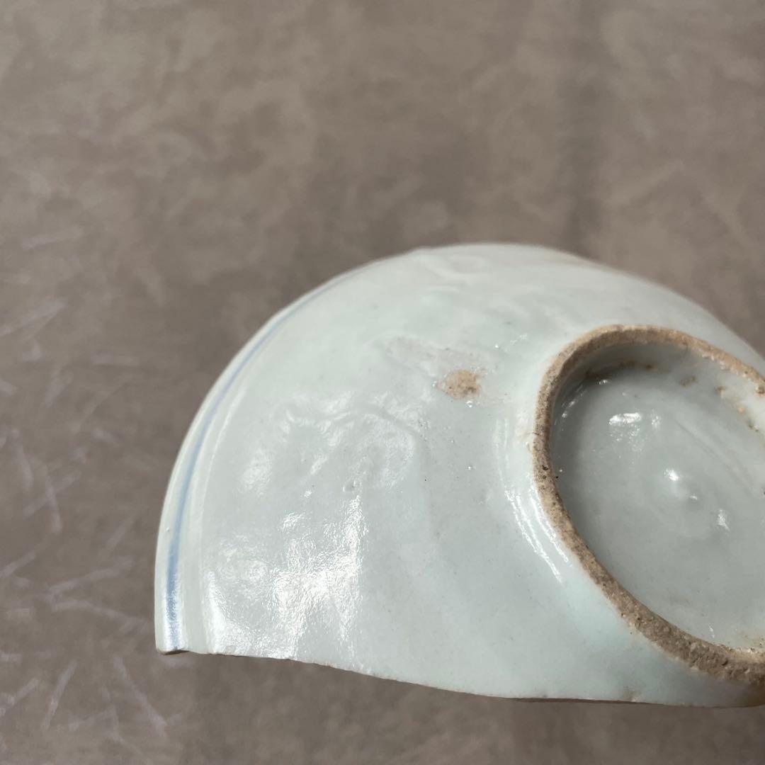 初期伊万里鶺鴒文皿陶片 百間窯 江戸初 古美術 骨董 アンティーク 古伊万里