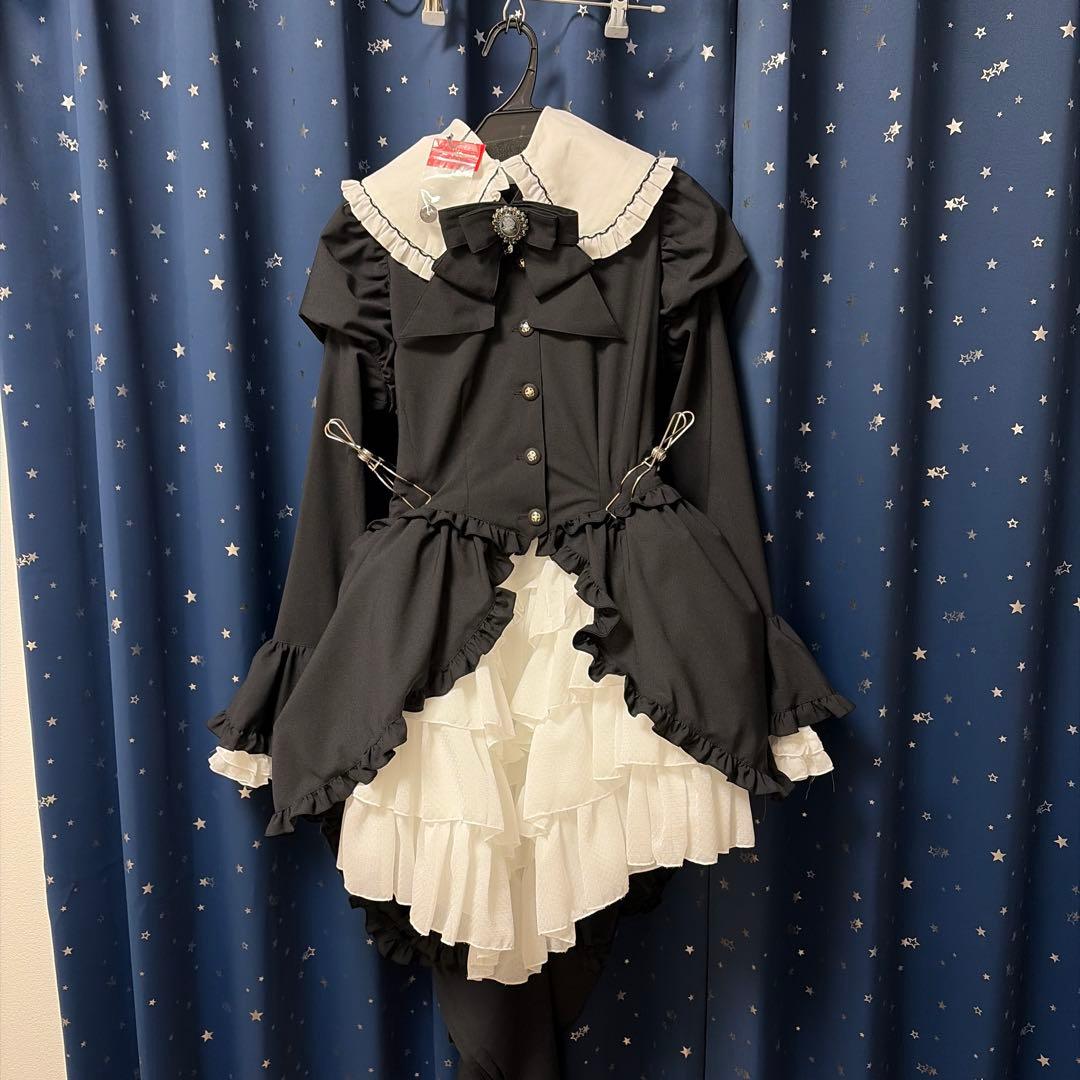 marble カメオタイ付クラシカルバッスルリボンワンピース　未使用