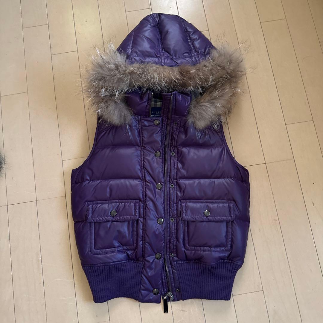 BURBERRY BLUE LABEL パープル ダウンベスト 38