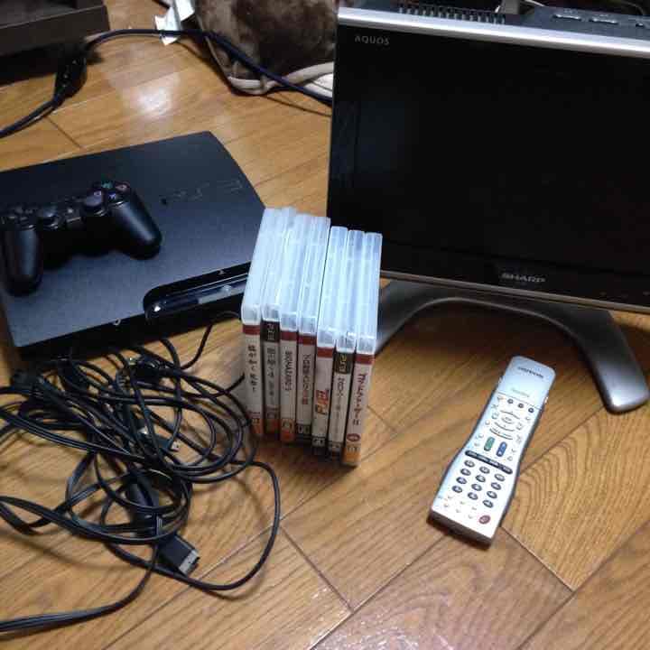 プレ3.カセット7個.テレビ19インチ