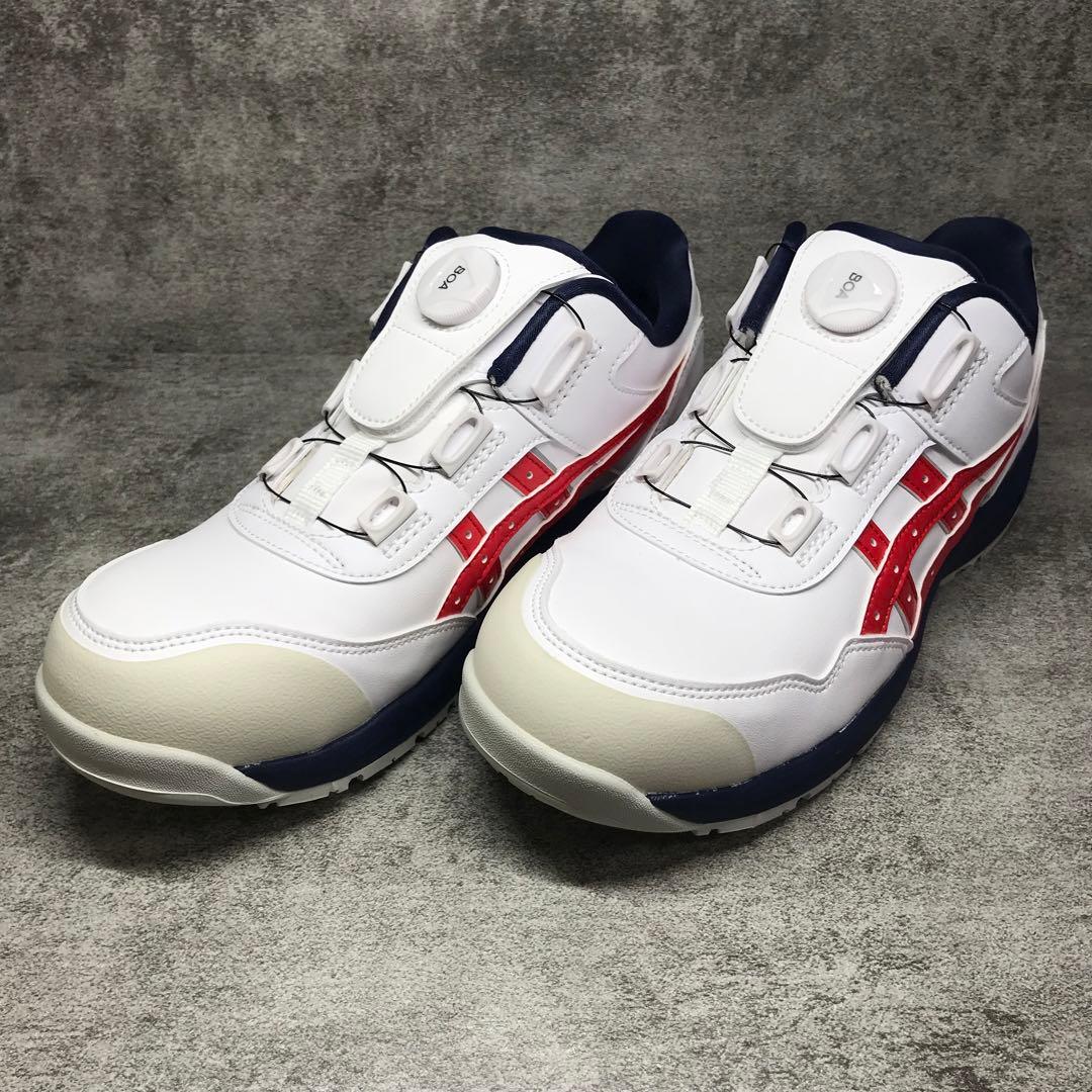 【未使用】asics BOA 安全靴 1273A029 26㎝ 白/紺/赤