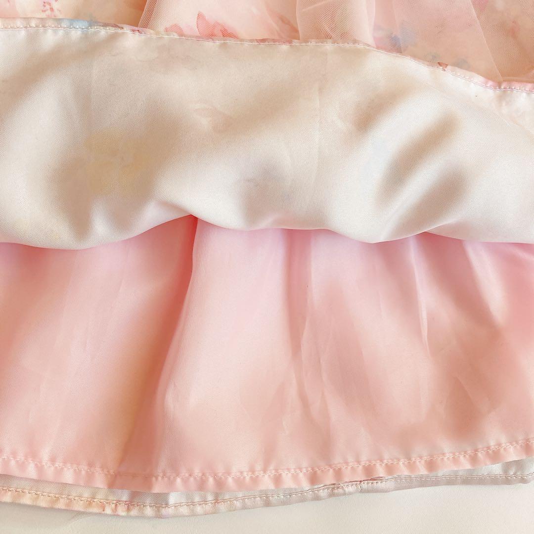 120size セレモニー ピンク×花柄 入学 卒園 発表会 フォーマル 女の子