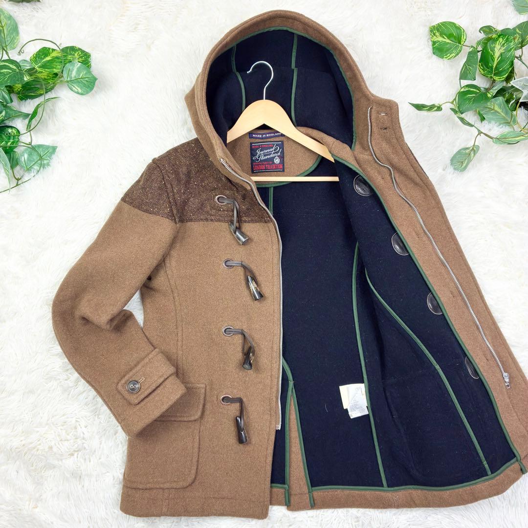 美品　ロンドントラディション　ジャーナルスタンダード別注　ツイード切替　ダッフル