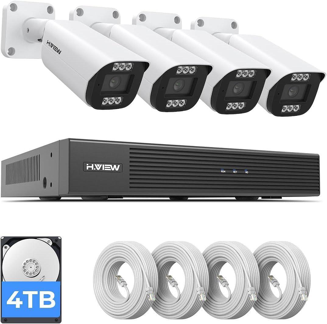 H.VIEW 4台セット 4K防犯カメラシステム　美品