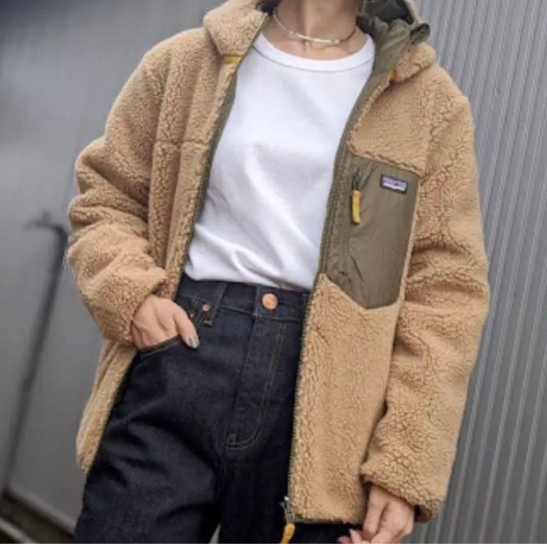 パタゴニア キッズ XL リバーシブルレディフレディフーディ