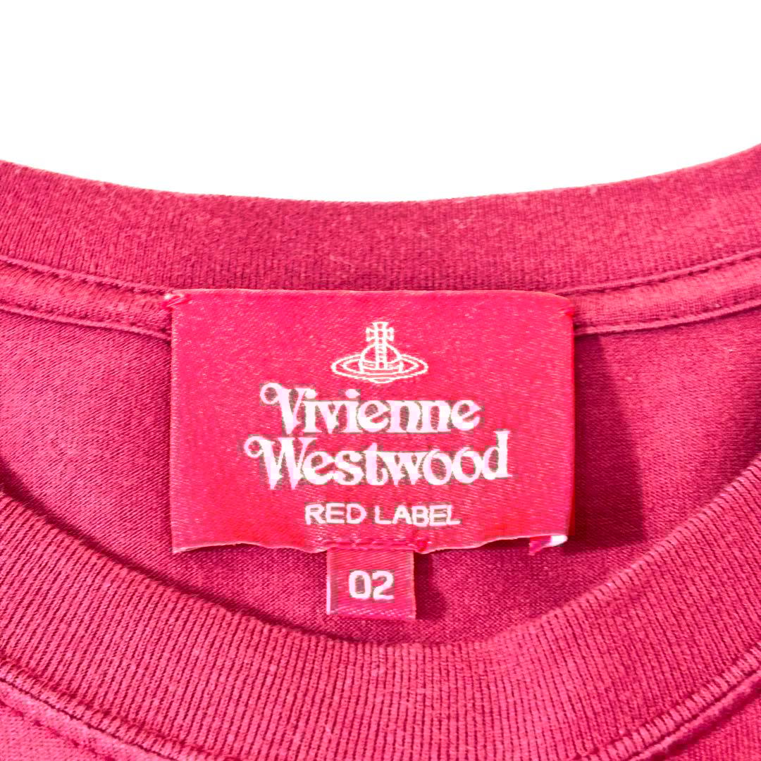 831 ヴィヴィアン ロンT オーブ ロゴ刺繍 バーガンディー 長袖 サイズ2