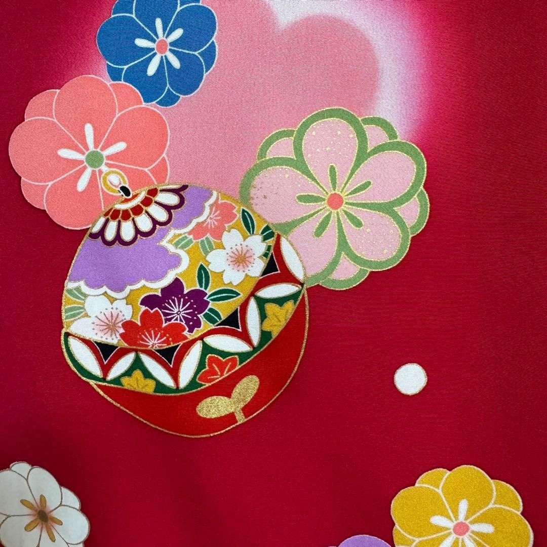 【未使用】お宮参り　女の子　赤　着物セット