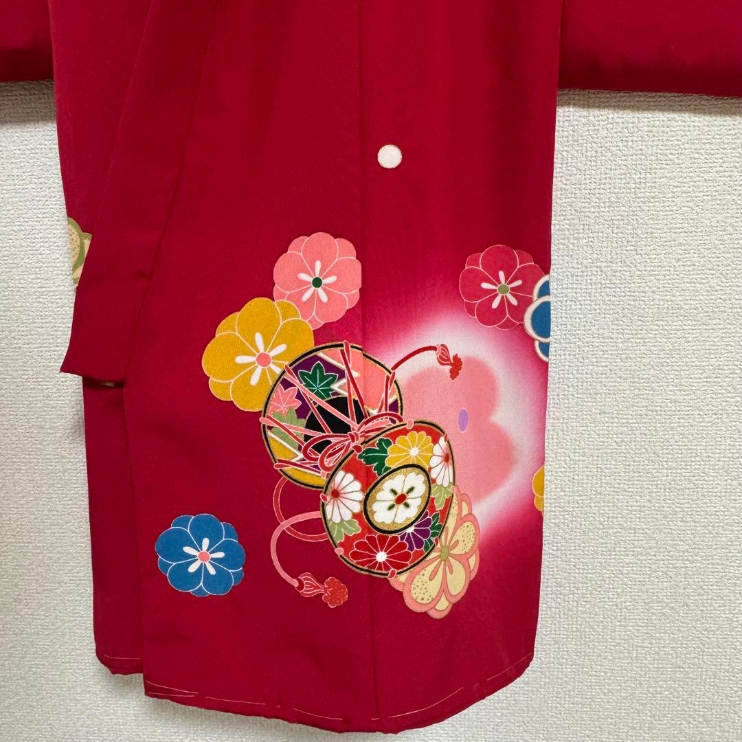 【未使用】お宮参り　女の子　赤　着物セット