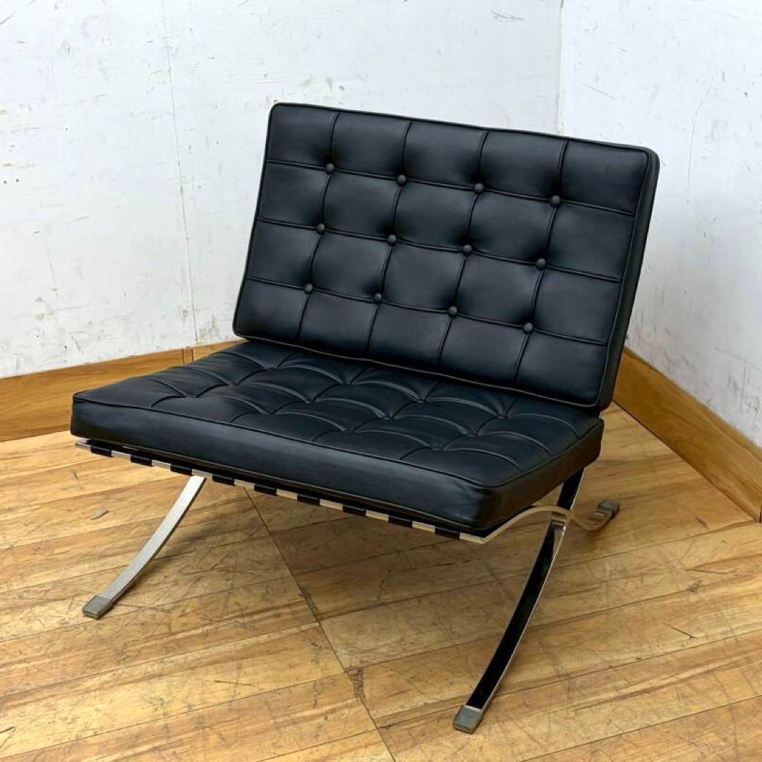 美品Barcelona Chair バルセロナチェアリプロダクト品シングルソファ