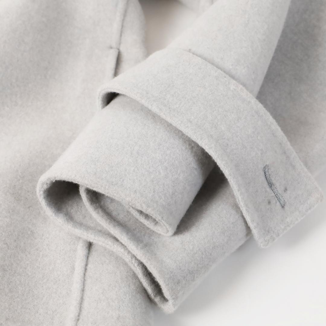 034 新品 BEIGE, ベイジ GRASSE リバーウールクロップドコート4