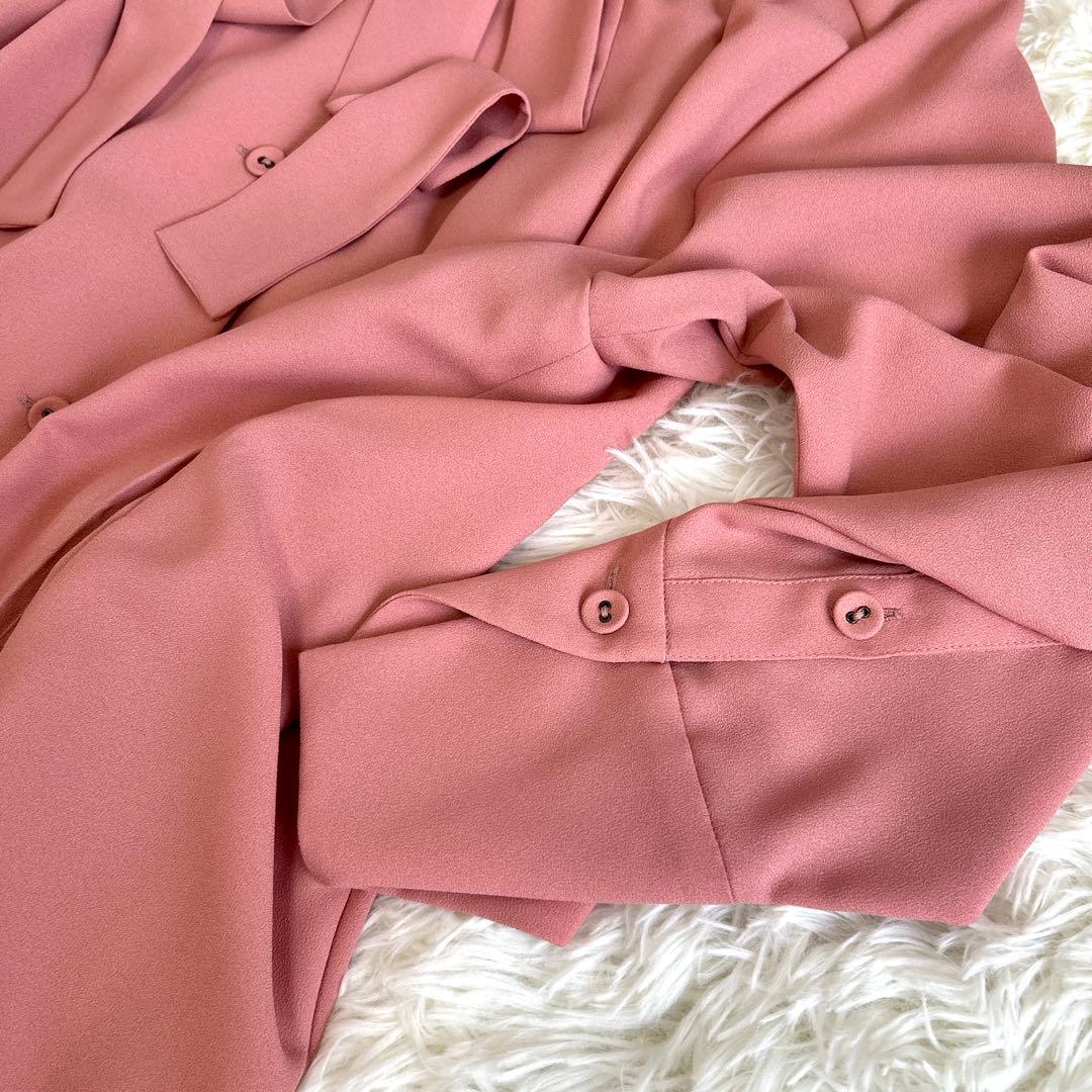 ✨美品✨定価4.6万 アドーア ボウタイシャツワンピース マキシ丈 近年