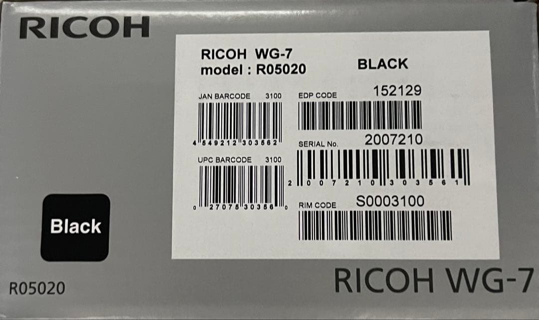 RICOH WG-7 ブラック