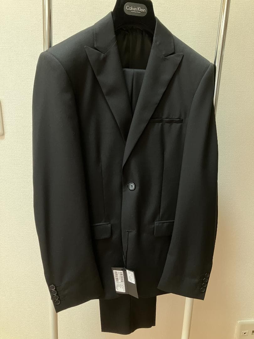 【未使用】結婚式に ブラックスーツ2Bセットアップ欧州購入