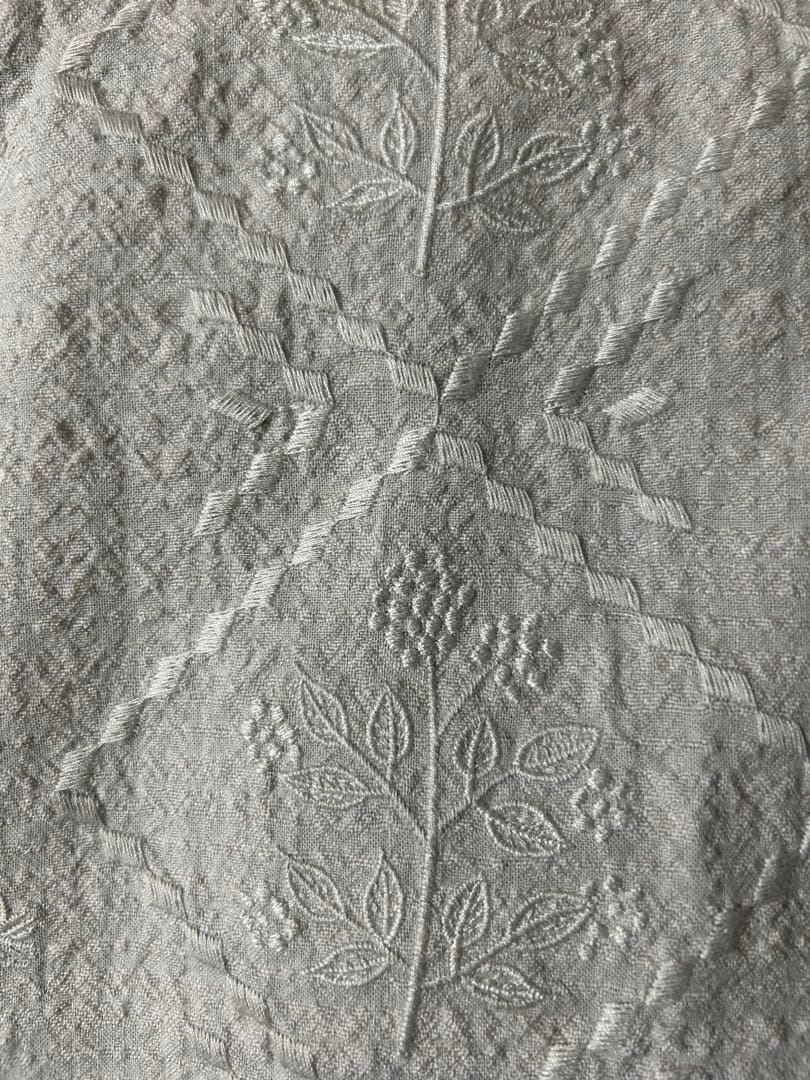 TSUHARU 新品タグ付　チェック織りレース刺繍ワンピース