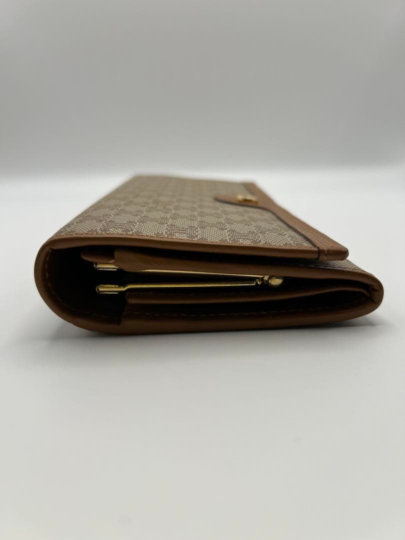 [美品]セリーヌ　マカダム柄フラップウォレット