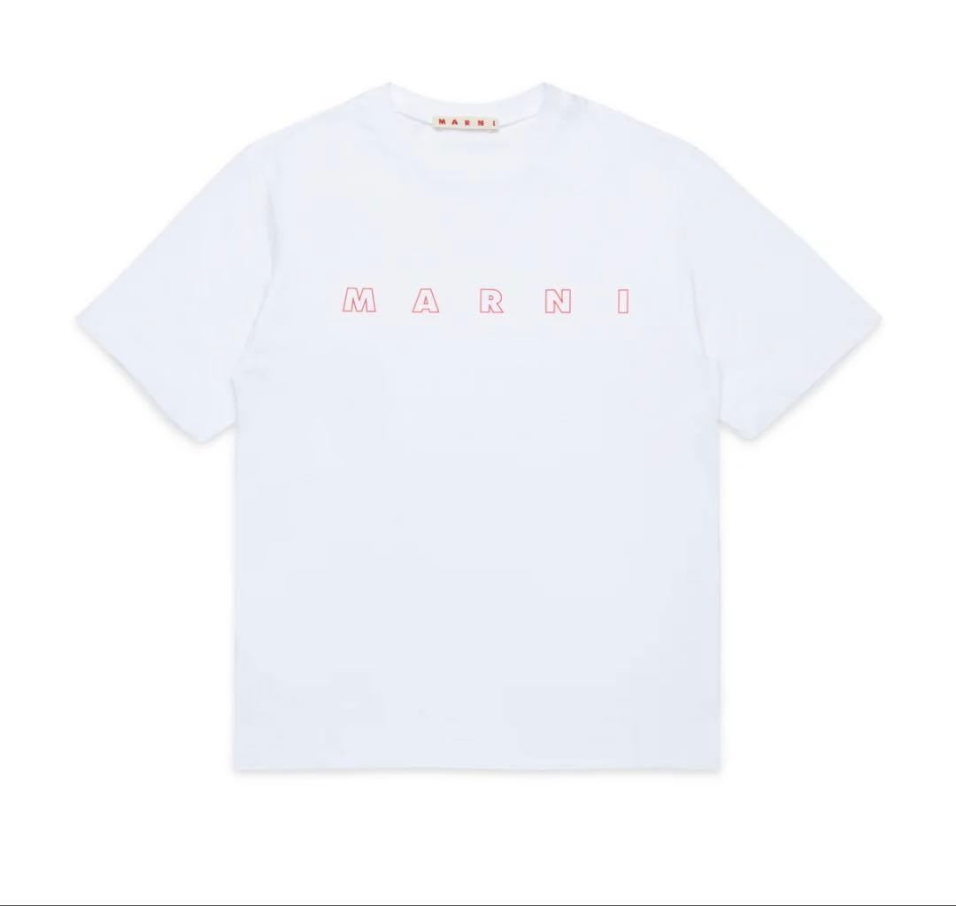 【新品】大人もOK! MARNI ロゴ Tシャツ 14Y ホワイト